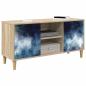 Preview: TV-Schrank RAALTE 102 x 33 x 50 cm Sonoma Holzwerkstoff