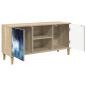 Preview: TV-Schrank RAALTE 102 x 33 x 50 cm Sonoma Holzwerkstoff