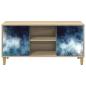 Preview: TV-Schrank RAALTE 102 x 33 x 50 cm Sonoma Holzwerkstoff