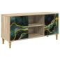 Preview: TV-Schrank WIJHE 102 x 33 x 50 cm Sonoma Holzwerkstoff