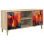 Preview: TV-Schrank HEESCH 102 x 33 x 50 cm Sonoma Holzwerkstoff
