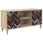 Preview: TV-Schrank OMMEN 102 x 33 x 50 cm Sonoma Holzwerkstoff