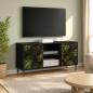 Preview: ARDEBO.de - TV-Schrank ELBURG 102 x 33 x 51 cm Schwarz Eichen-Optik