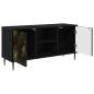 Preview: TV-Schrank ELBURG 102 x 33 x 51 cm Schwarz Eichen-Optik