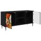 Preview: TV-Schrank GENNEP 102 x 33 x 51 cm Schwarz Eichen-Optik