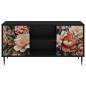 Preview: TV-Schrank BORNE 102 x 33 x 51 cm Schwarz Eichen-Optik