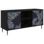 Preview: TV-Schrank DOKKUM 102 x 33 x 51 cm Schwarz Eichen-Optik