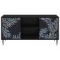 Preview: TV-Schrank DOKKUM 102 x 33 x 51 cm Schwarz Eichen-Optik