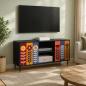 Preview: ARDEBO.de - TV-Schrank ESSEN 102 x 33 x 51 cm Schwarz Eichen-Optik
