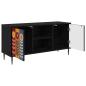 Preview: TV-Schrank ESSEN 102 x 33 x 51 cm Schwarz Eichen-Optik