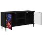 Preview: TV-Schrank KIEL 102 x 33 x 51 cm Schwarz Eichen-Optik
