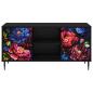 Preview: TV-Schrank KIEL 102 x 33 x 51 cm Schwarz Eichen-Optik