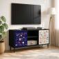 Preview: ARDEBO.de - TV-Schrank MAINZ 102 x 33 x 51 cm Schwarz Eichen-Optik