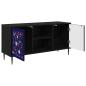 Preview: TV-Schrank MAINZ 102 x 33 x 51 cm Schwarz Eichen-Optik