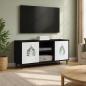 Preview: ARDEBO.de - TV-Schrank HANAU 102 x 33 x 51 cm Schwarz Eichen-Optik