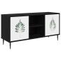 Preview: TV-Schrank HANAU 102 x 33 x 51 cm Schwarz Eichen-Optik