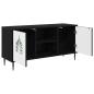 Preview: TV-Schrank HANAU 102 x 33 x 51 cm Schwarz Eichen-Optik