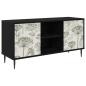 Preview: TV-Schrank GOTHA 102 x 33 x 51 cm Schwarz Eichen-Optik