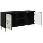 Preview: TV-Schrank GOTHA 102 x 33 x 51 cm Schwarz Eichen-Optik