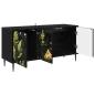 Preview: TV-Schrank RHENEN 102 x 33 x 51 cm Schwarz Eichen-Optik