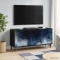 Preview: ARDEBO.de - TV-Schrank RAALTE 102 x 33 x 51 cm Schwarz Eichen-Optik