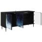 Preview: TV-Schrank RAALTE 102 x 33 x 51 cm Schwarz Eichen-Optik