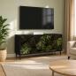 Preview: ARDEBO.de - TV-Schrank ELBURG 102 x 33 x 51 cm Schwarz Eichen-Optik