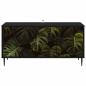 Preview: TV-Schrank ELBURG 102 x 33 x 51 cm Schwarz Eichen-Optik