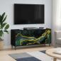 Preview: ARDEBO.de - TV-Schrank WIJHE 102 x 33 x 51 cm Schwarz Eichen-Optik