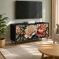 Preview: ARDEBO.de - TV-Schrank BORNE 102 x 33 x 51 cm Schwarz Eichen-Optik