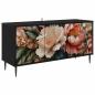Preview: TV-Schrank BORNE 102 x 33 x 51 cm Schwarz Eichen-Optik