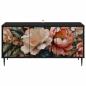 Preview: TV-Schrank BORNE 102 x 33 x 51 cm Schwarz Eichen-Optik
