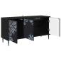 Preview: TV-Schrank DOKKUM 102 x 33 x 51 cm Schwarz Eichen-Optik