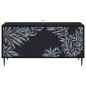 Preview: TV-Schrank DOKKUM 102 x 33 x 51 cm Schwarz Eichen-Optik