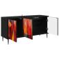 Preview: TV-Schrank HEESCH 102 x 33 x 51 cm Schwarz Eichen-Optik