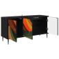 Preview: TV-Schrank BONN 102 x 33 x 51 cm Schwarz Eichen-Optik