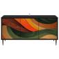 Preview: TV-Schrank BONN 102 x 33 x 51 cm Schwarz Eichen-Optik