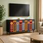 Preview: ARDEBO.de - TV-Schrank ESSEN 102 x 33 x 51 cm Schwarz Eichen-Optik