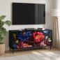 Preview: ARDEBO.de - TV-Schrank KIEL 102 x 33 x 51 cm Schwarz Eichen-Optik
