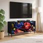Preview: TV-Schrank KIEL 102 x 33 x 51 cm Schwarz Eichen-Optik