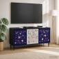 Preview: ARDEBO.de - TV-Schrank MAINZ 102 x 33 x 51 cm Schwarz Eichen-Optik