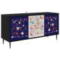 Preview: TV-Schrank MAINZ 102 x 33 x 51 cm Schwarz Eichen-Optik