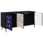 Preview: TV-Schrank MAINZ 102 x 33 x 51 cm Schwarz Eichen-Optik