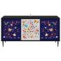 Preview: TV-Schrank MAINZ 102 x 33 x 51 cm Schwarz Eichen-Optik