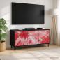 Preview: ARDEBO.de - TV-Schrank AACHEN 102 x 33 x 51 cm Schwarz Eichen-Optik