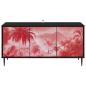 Preview: TV-Schrank AACHEN 102 x 33 x 51 cm Schwarz Eichen-Optik