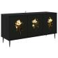Preview: TV-Schrank BREMEN 102 x 33 x 51 cm Schwarz Eichen-Optik