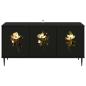 Preview: TV-Schrank BREMEN 102 x 33 x 51 cm Schwarz Eichen-Optik