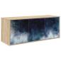 Preview: Wandmontierter TV-Schrank RAALTE 102 x 33 x 40 cm Sonoma-Eiche