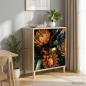 Preview: ARDEBO.de - Kommode LOCHEM Orangenmuster 66 x 36,5 x 75 cm Holzwerkstoff